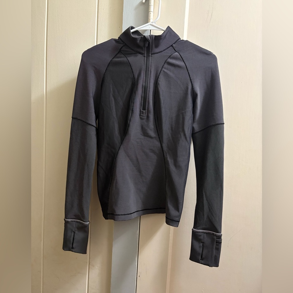 EUC Lululemon Two-Tone Ribbed Running Half Zip
